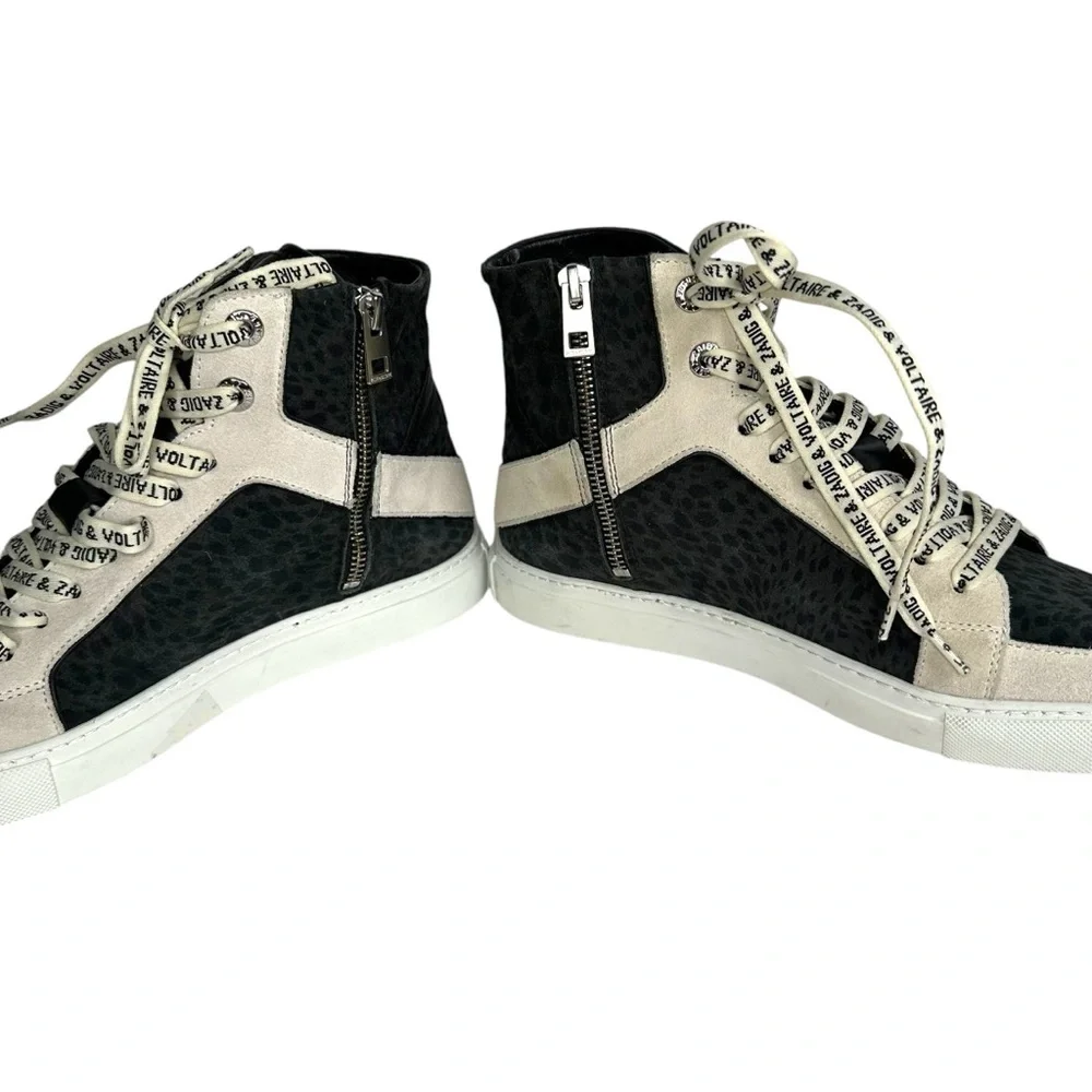 Zadig & Voltaire ZV1747 High Flash Sneakers Size 39 - Picture 4 of 10